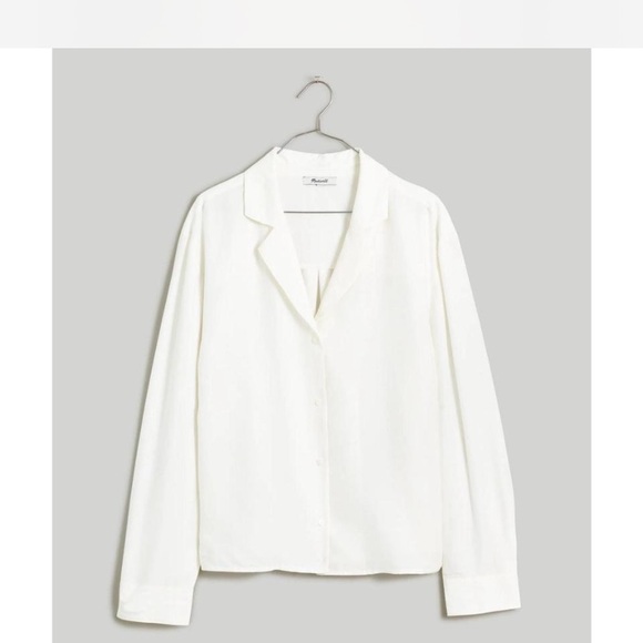 Madewell Resort Long Sleeve Cropped button up Shirt - Picture 8 of 8